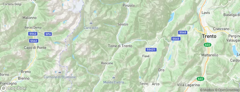 Tione di Trento, Italy Map