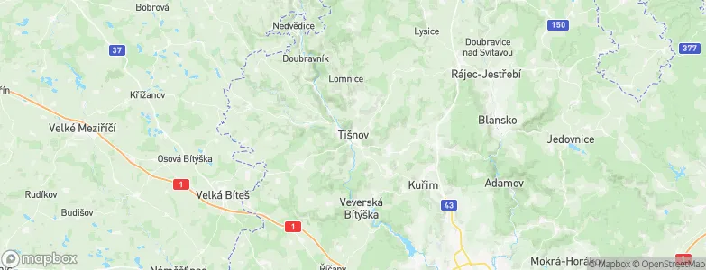 Tišnov, Czechia Map