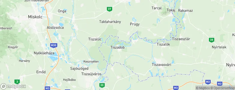 Tiszadob, Hungary Map