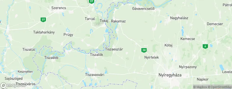 Tiszaeszlár, Hungary Map