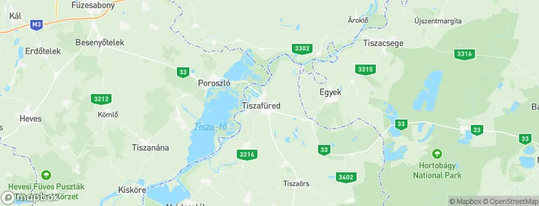 Tiszafüred, Hungary Map