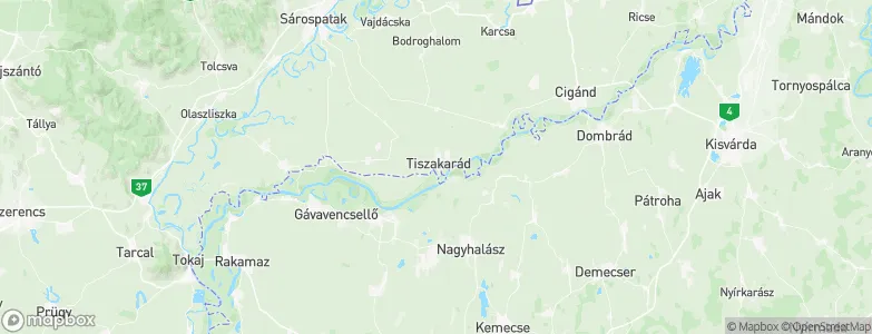 Tiszakarád, Hungary Map