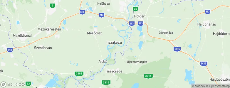 Tiszakeszi, Hungary Map