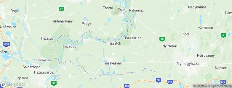 Tiszalök, Hungary Map