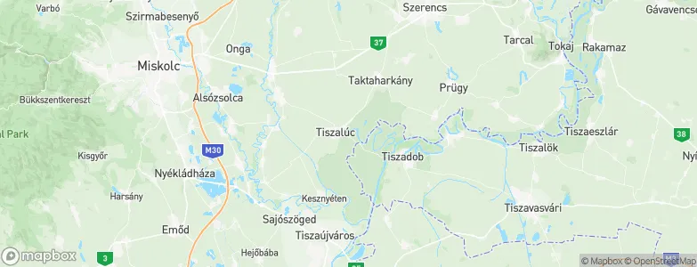 Tiszalúc, Hungary Map
