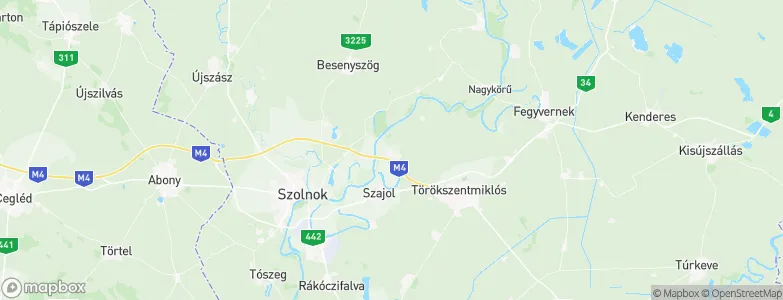 Tiszapüspöki, Hungary Map