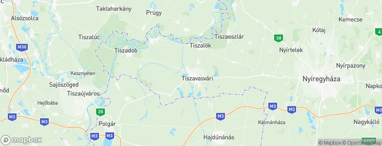 Tiszavasvári, Hungary Map