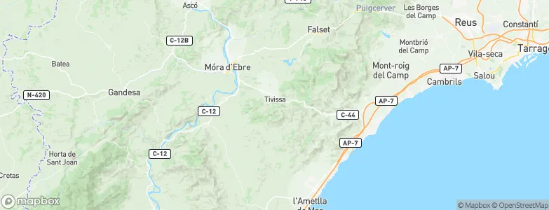 Tivissa, Spain Map
