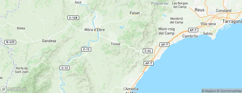 Tivissa, Spain Map