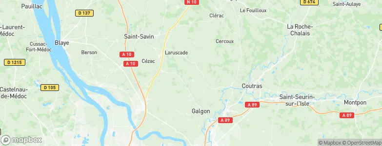 Tizac-de-Lapouyade, France Map
