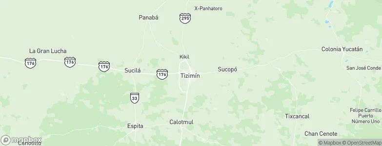 Tizimín, Mexico Map