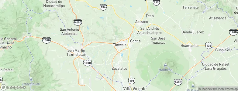 Tlaxcala City, Mexico Map