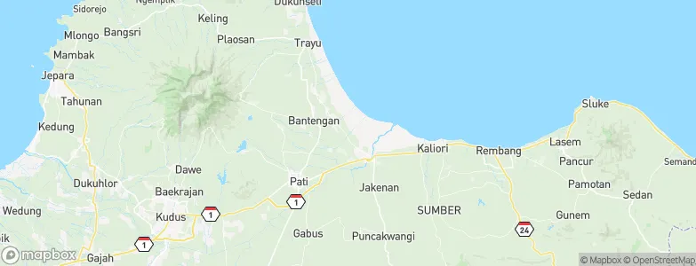 Tluwuk, Indonesia Map