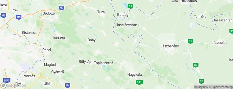 Tóalmás, Hungary Map