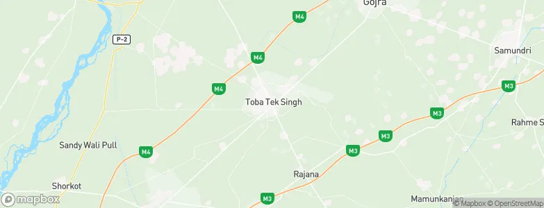 Toba Tek Singh, Pakistan Map