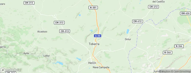 Tobarra, Spain Map