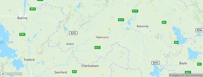 Tobercurry, Ireland Map