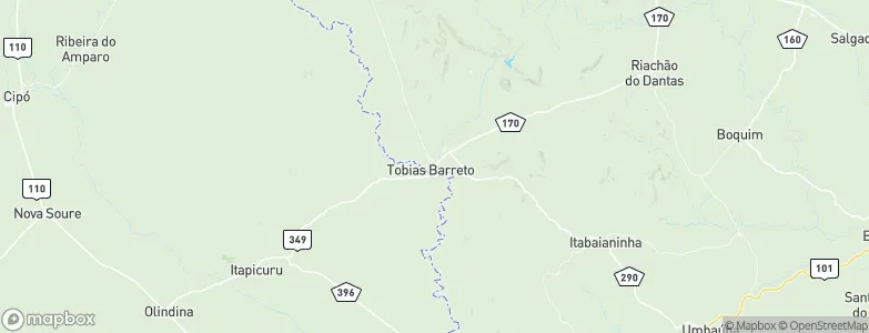 Tobias Barreto, Brazil Map