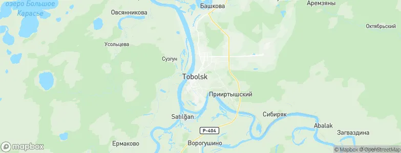 Tobol'sk, Russia Map