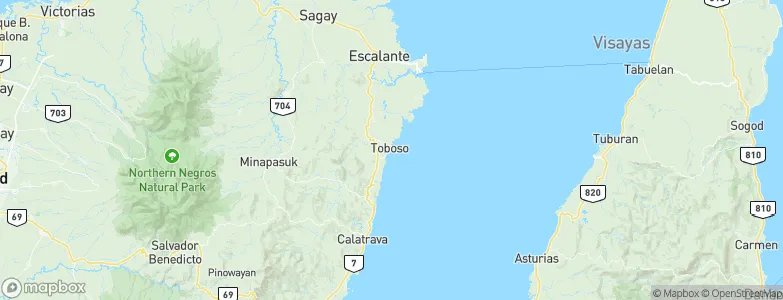 Toboso, Philippines Map