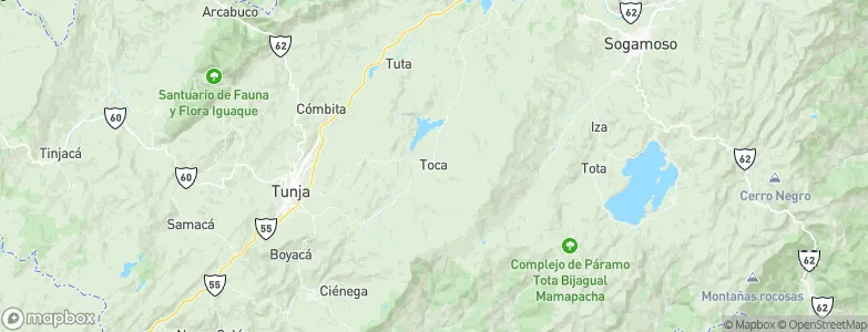 Toca, Colombia Map