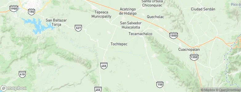 Tochtepec, Mexico Map