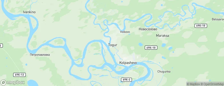 Togur, Russia Map