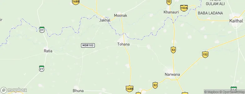 Tohāna, India Map