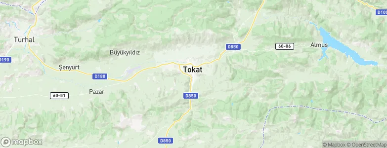 Tokat Province, Turkey Map