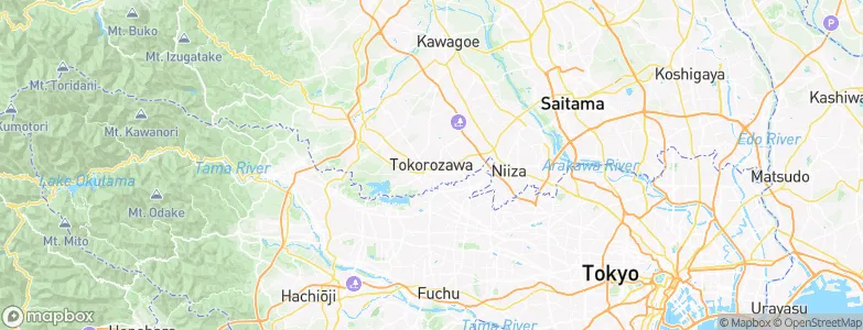 Tokorozawa, Japan Map
