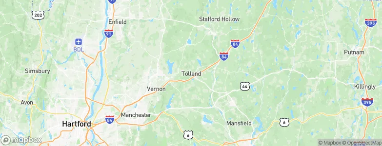 Tolland, United States Map