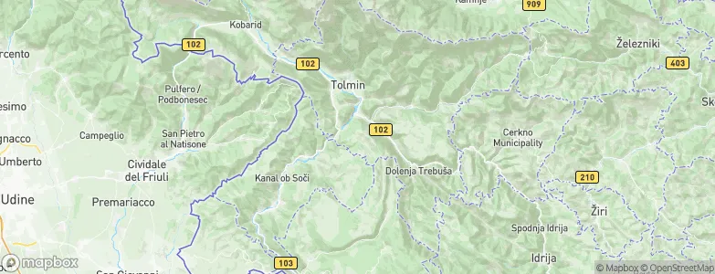 Tolminski Lom, Slovenia Map