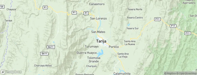 Tolomosita, Bolivia Map