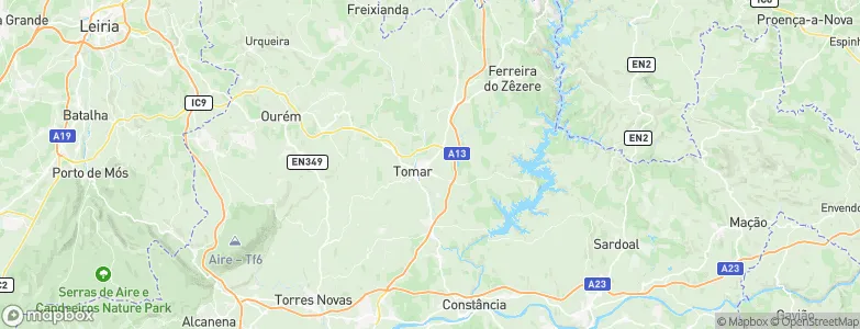 Tomar Municipality, Portugal Map