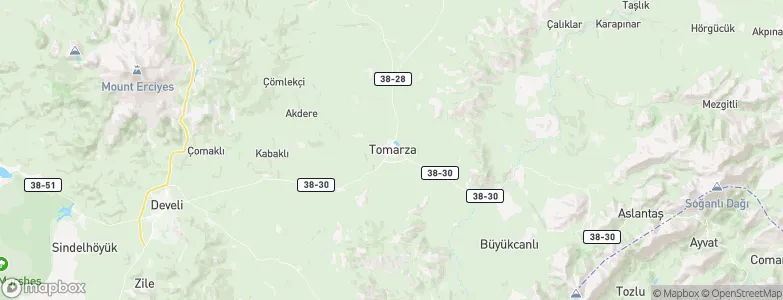 Tomarza, Turkey Map