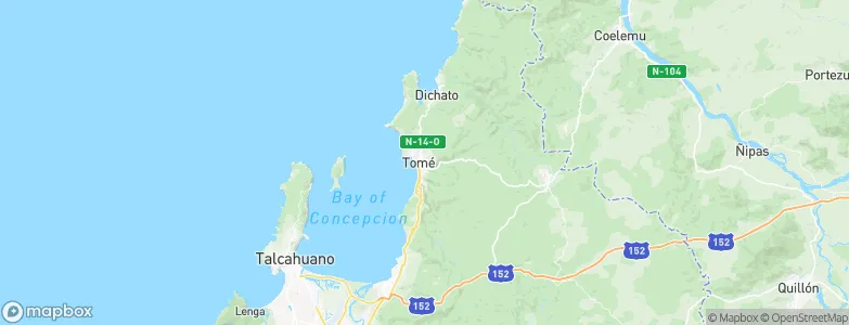 Tomé, Chile Map