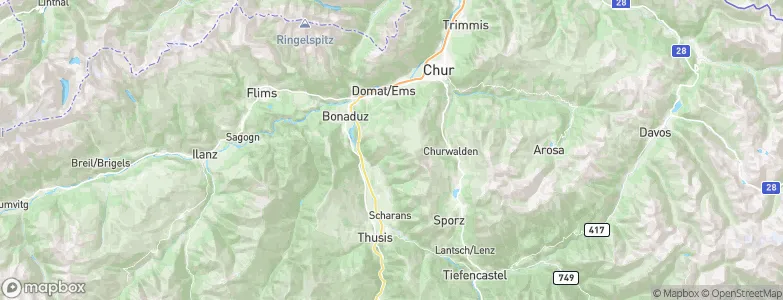 Tomils, Switzerland Map