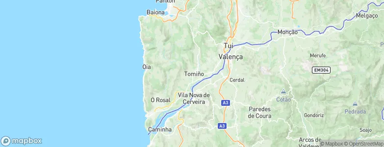 Tomiño, Spain Map