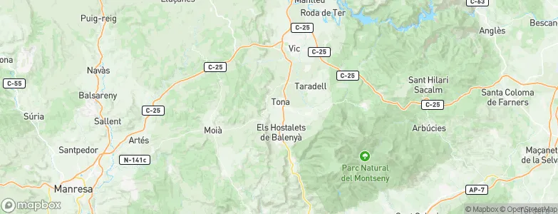 Tona, Spain Map