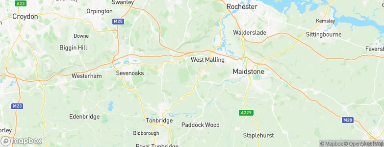 Tonbridge and Malling District, United Kingdom Map