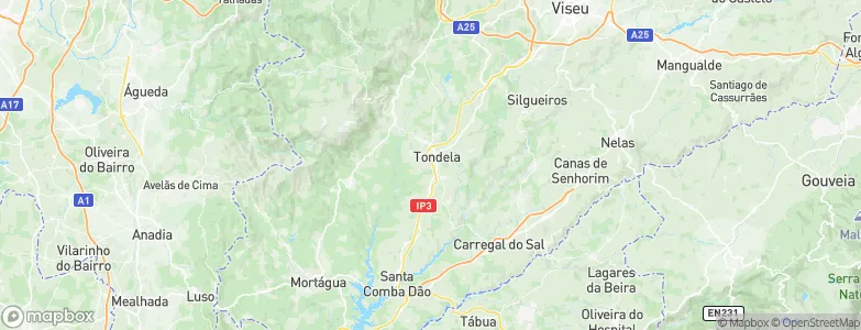 Tondela, Portugal Map