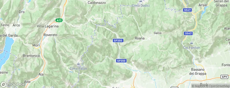 Tonezza del Cimone, Italy Map