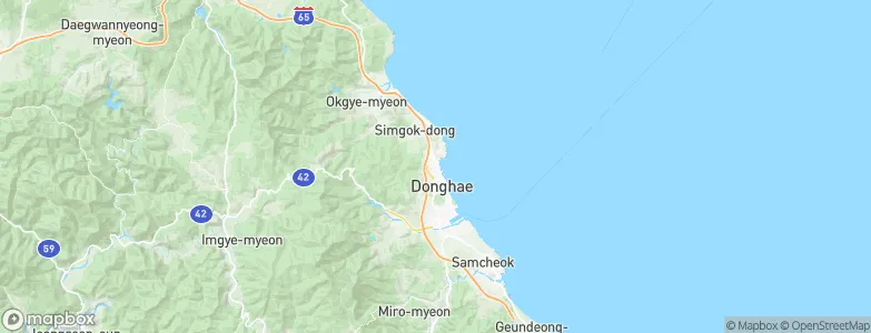 Tonghae, South Korea Map