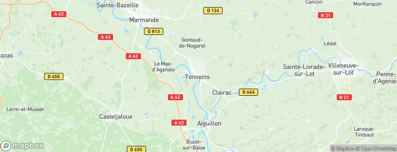 Tonneins, France Map