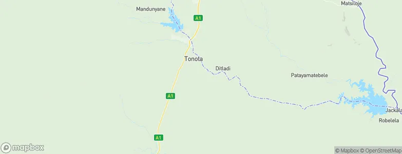Tonota, Botswana Map