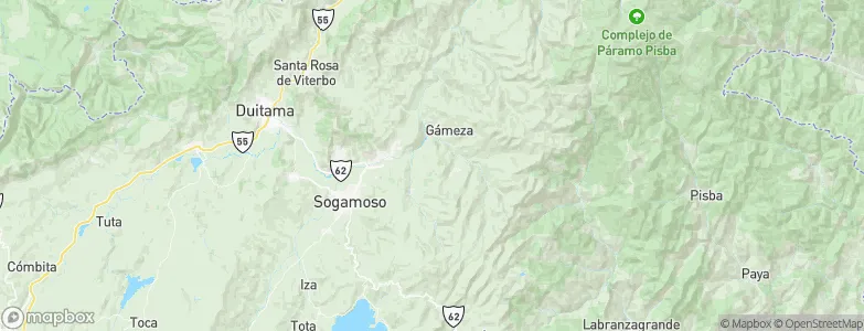 Tópaga, Colombia Map