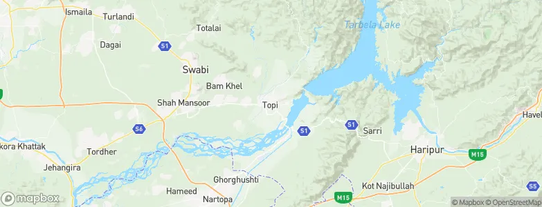 Topi, Pakistan Map