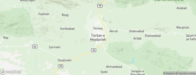 Torbat-e Ḩeydarīyeh, Iran Map
