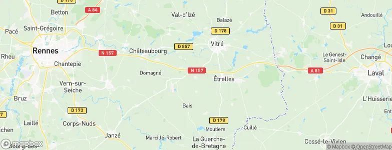 Torcé, France Map