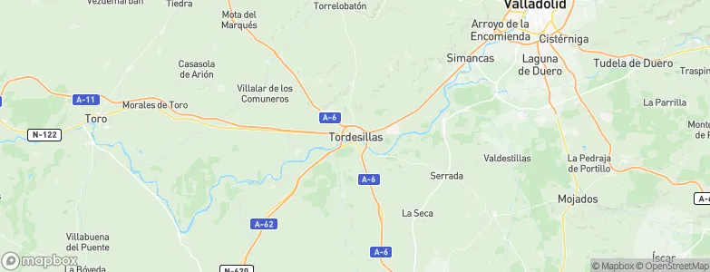 Tordesillas, Spain Map